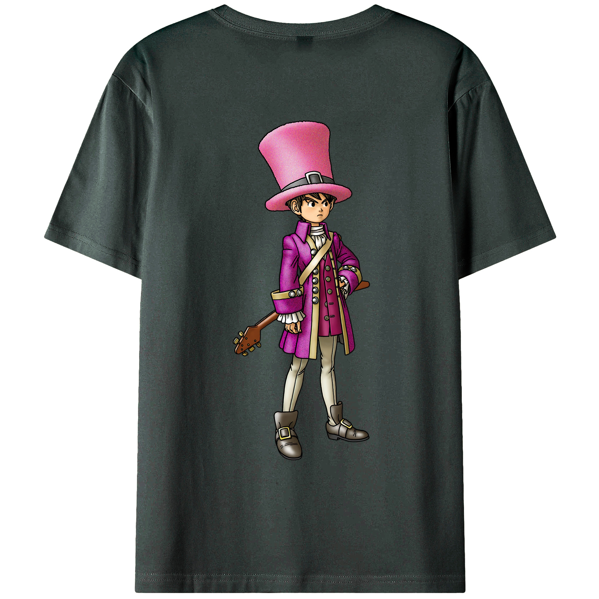 （画像用） ドラゴンクエスト Doragon Kuesuto Dragon Quest 綿100％ メンズ半袖Tシャツ（バックプリント） 通気性